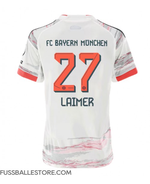 Günstige Bayern Munich Konrad Laimer #27 Auswärtstrikot Damen 2025-26 Kurzarm Günstige Bayern Munich Konrad Laimer #27 Auswärtstrikot Damen 2025-26 Kurzarm